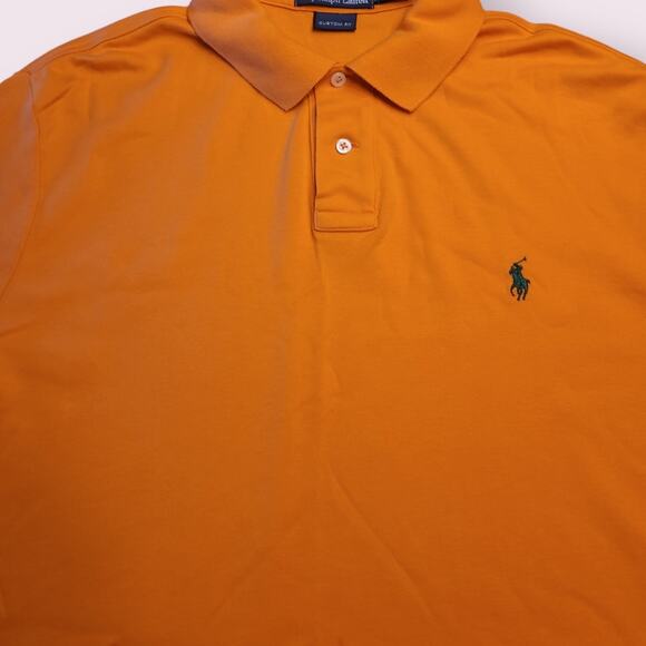 Polo Ralph Lauren The Earth Polo Orange XL Custom Fit Shirt • EUC Cotton Mesh - Picture 4 of 9